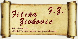 Filipa Živković vizit kartica